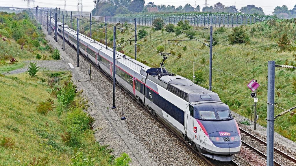 Les joueurs de rugby voyagent en train